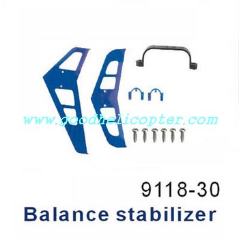 shuangma-9118 helicopter parts tail decoration set (blue color) - Click Image to Close
